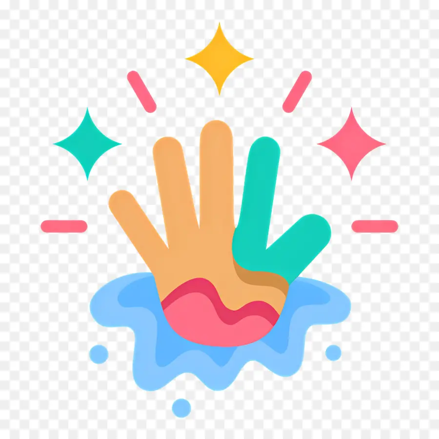 éclaboussure De Peinture，High Five PNG