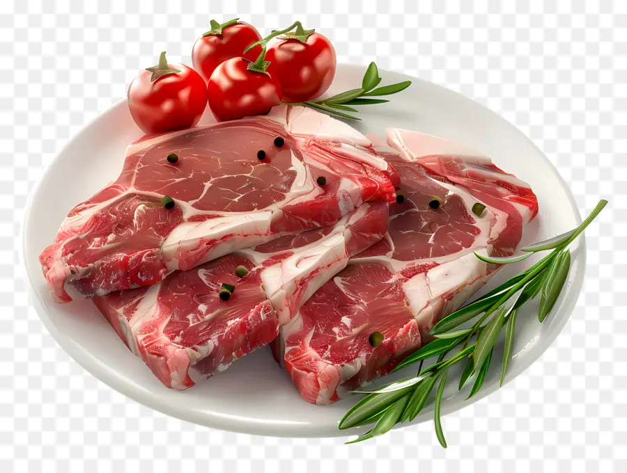 Viande Fraîche，Viande Crue Aux Tomates PNG