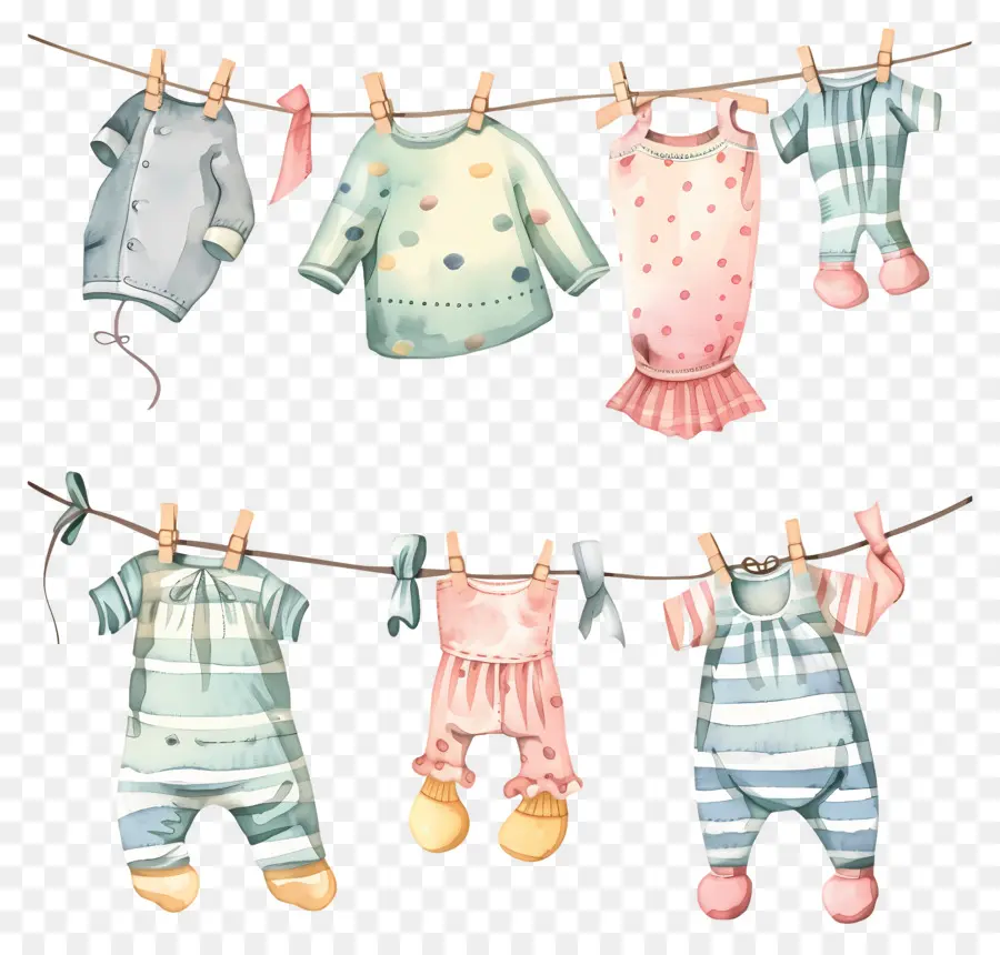 Vêtements Suspendus，Vêtements Bébé PNG