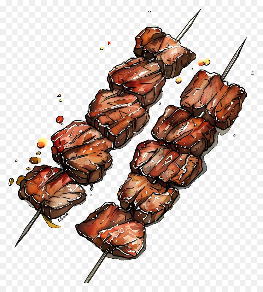 Brochettes De Viande，Brochette De Viande PNG