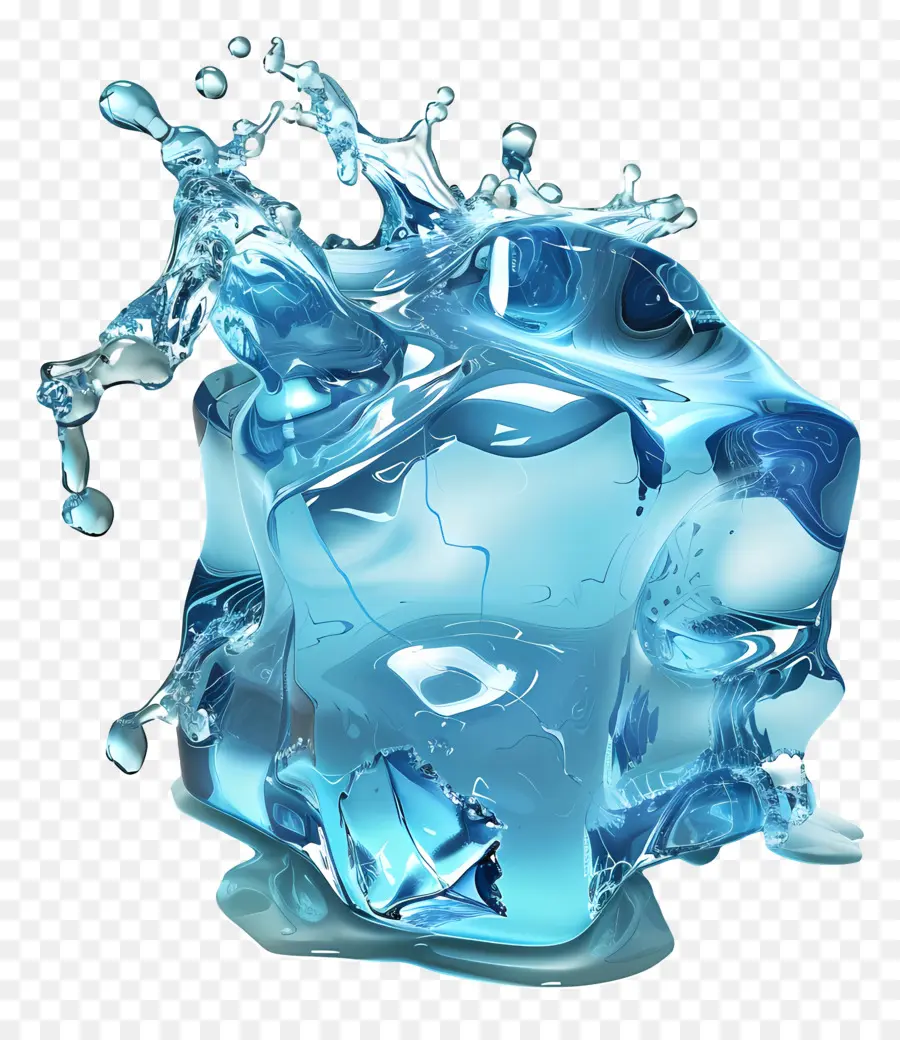 Eau éclaboussée De Glace，Glaçons PNG