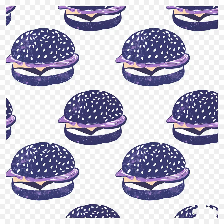 Modèle De Hamburger，Hamburgers Violets PNG