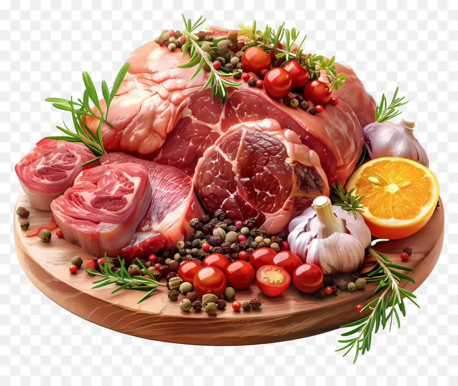 Viande Fraîche，Plateau De Viande PNG