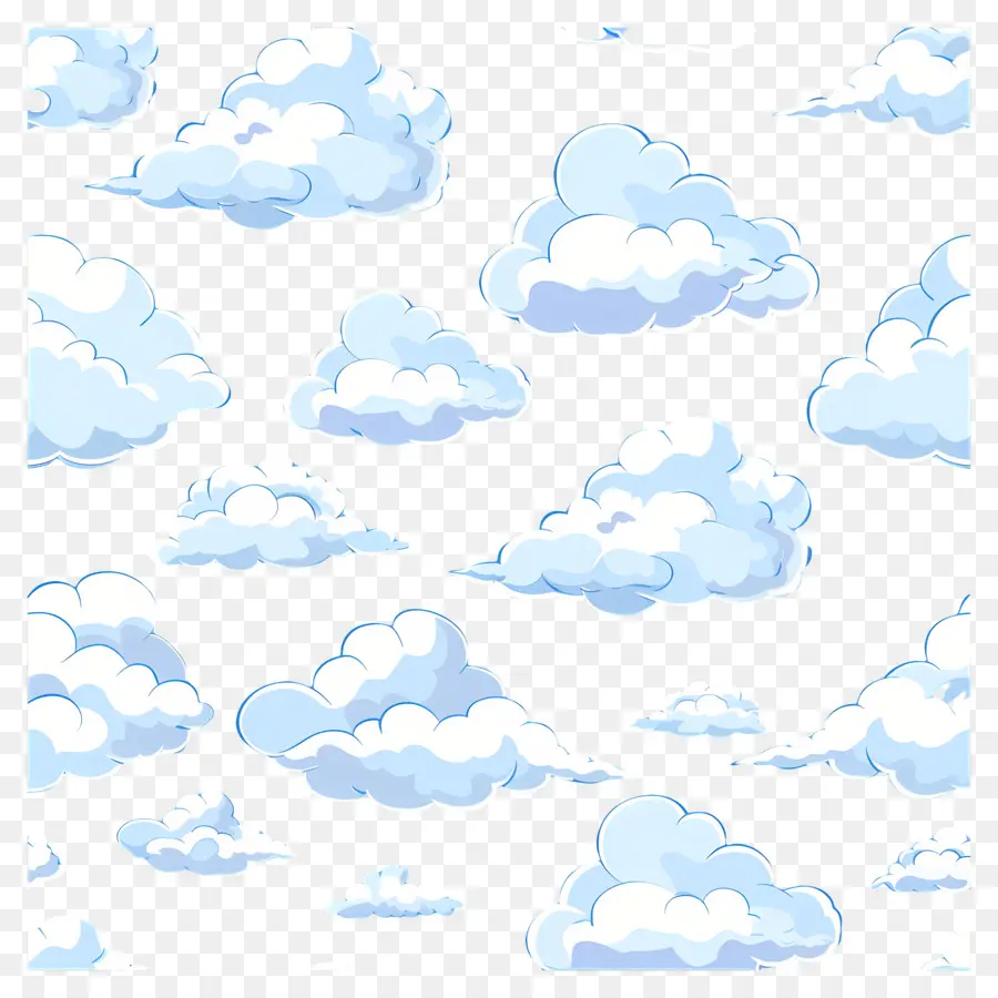 Modèle De Nuages，Nuages ​​bleus PNG