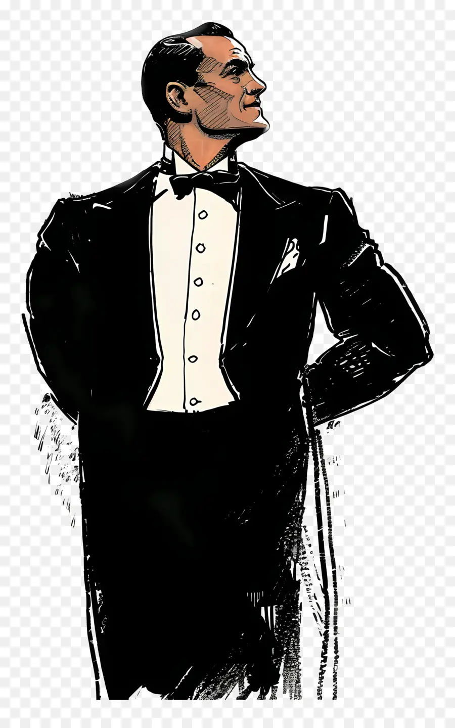 Homme En Smoking，Costume PNG