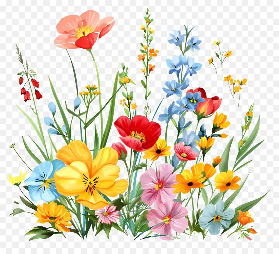 Fond De Printemps，Fleurs PNG