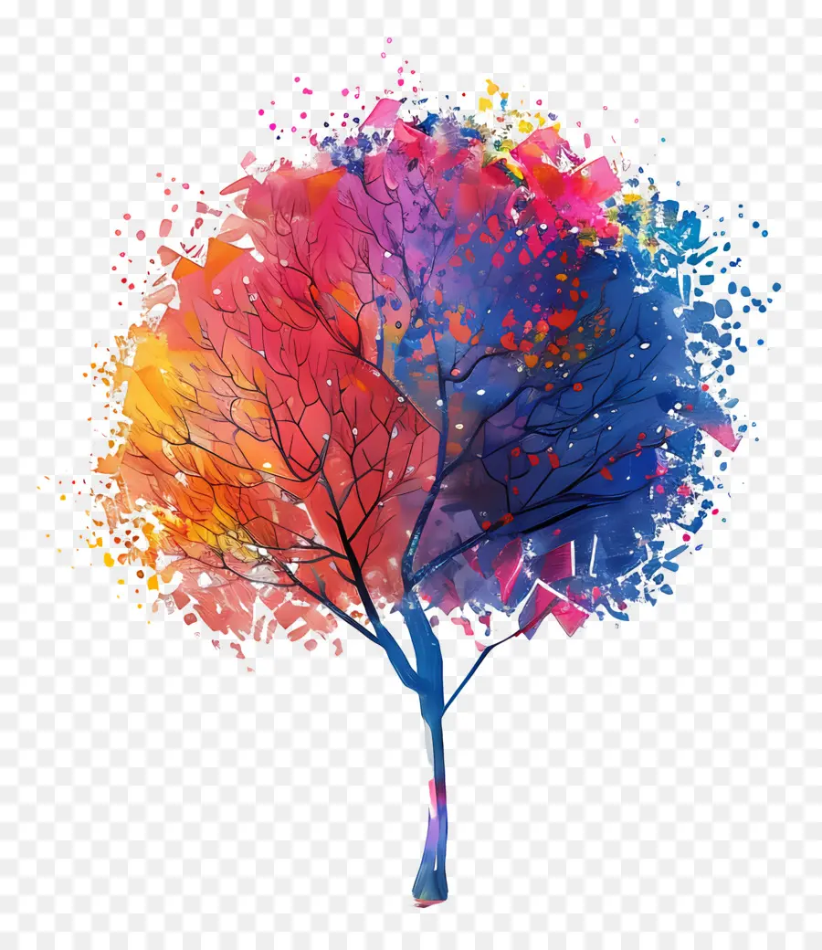 Arbre，Arbre Coloré PNG