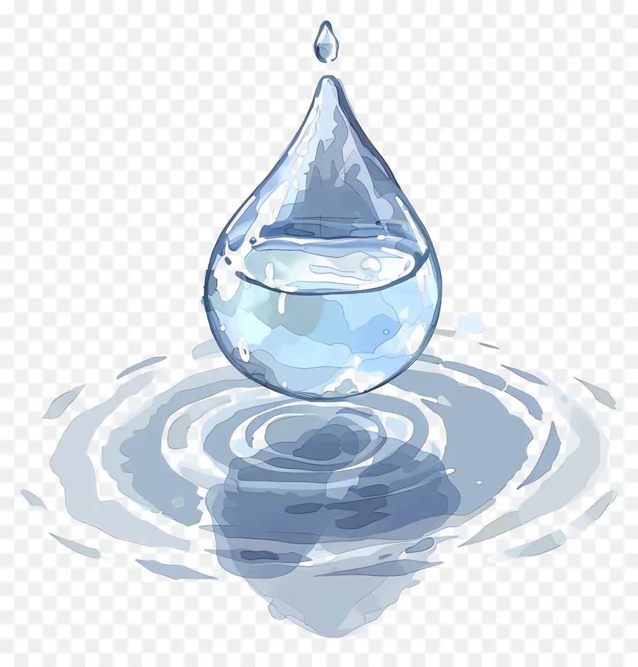 Goutte D'eau，Bleu PNG