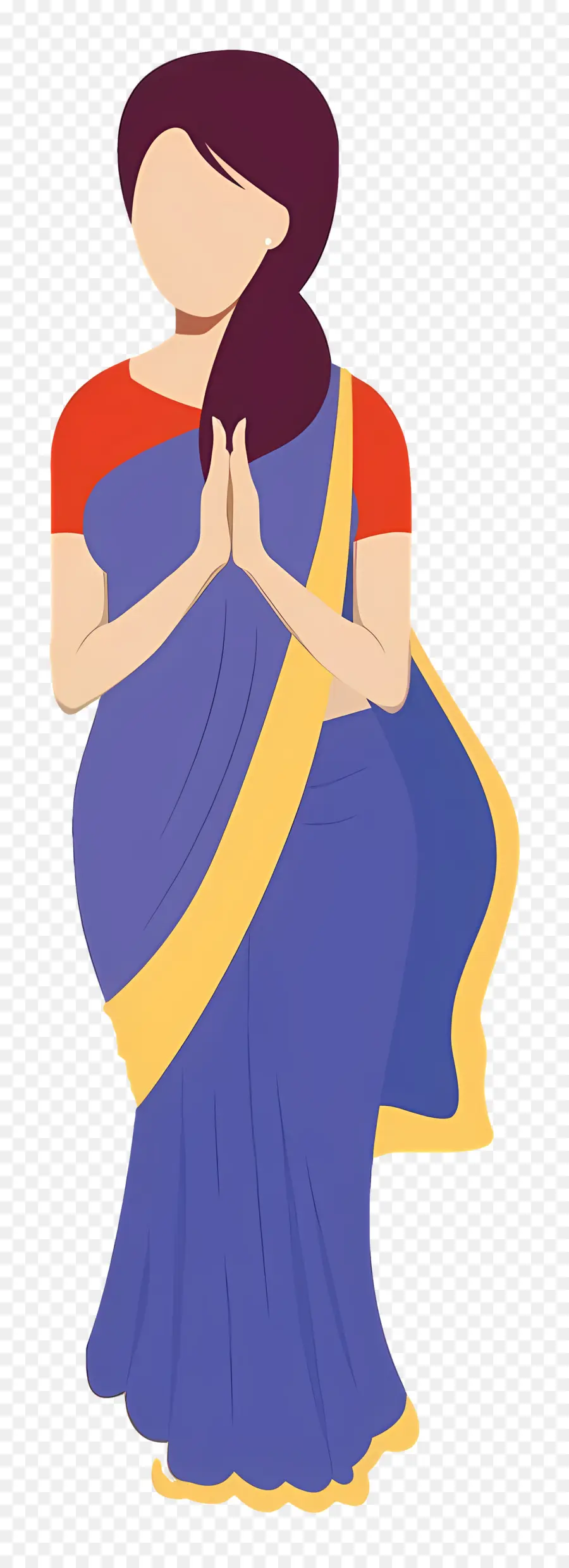 Sari，Femme En Tenue Traditionnelle PNG