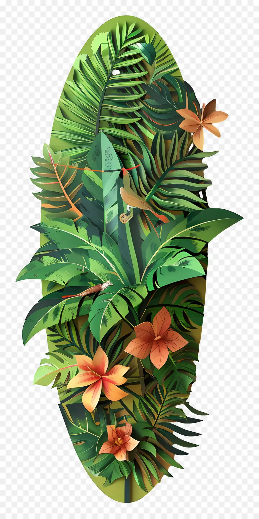 Jungle，Feuilles Tropicales PNG