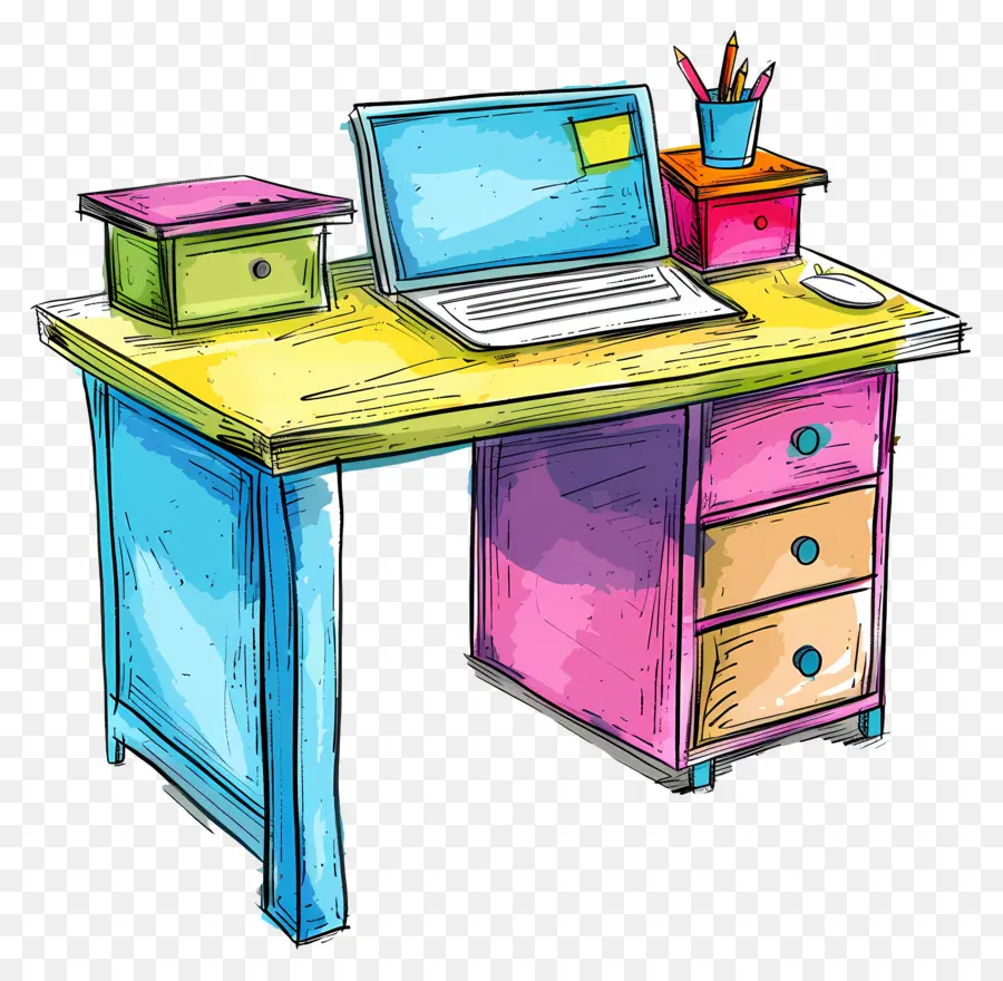 Bureau，Ordinateur Portable PNG