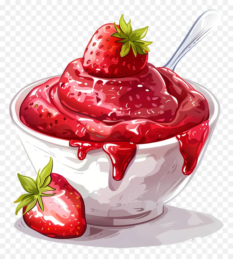 Pouding Aux Fraises，Dessert Aux Fraises PNG