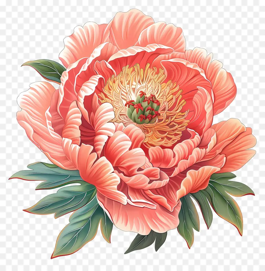 Pivoine Rose，Fleurs De Pivoine PNG