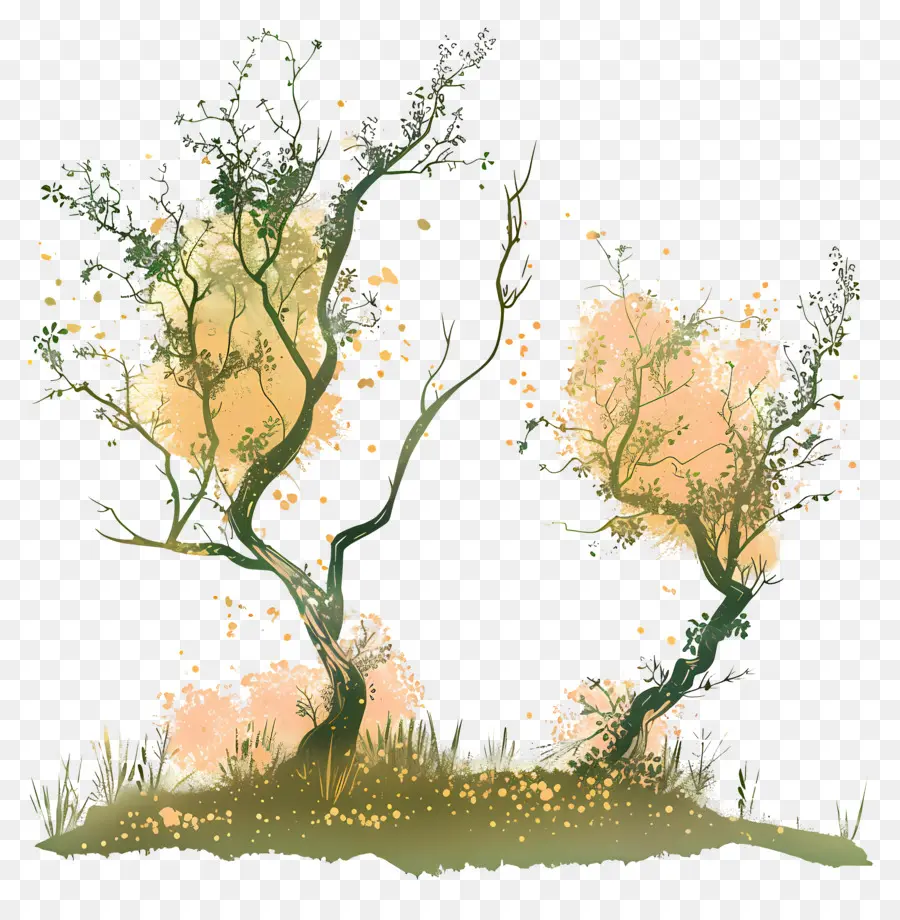 Arbres Herbe，Arbres PNG