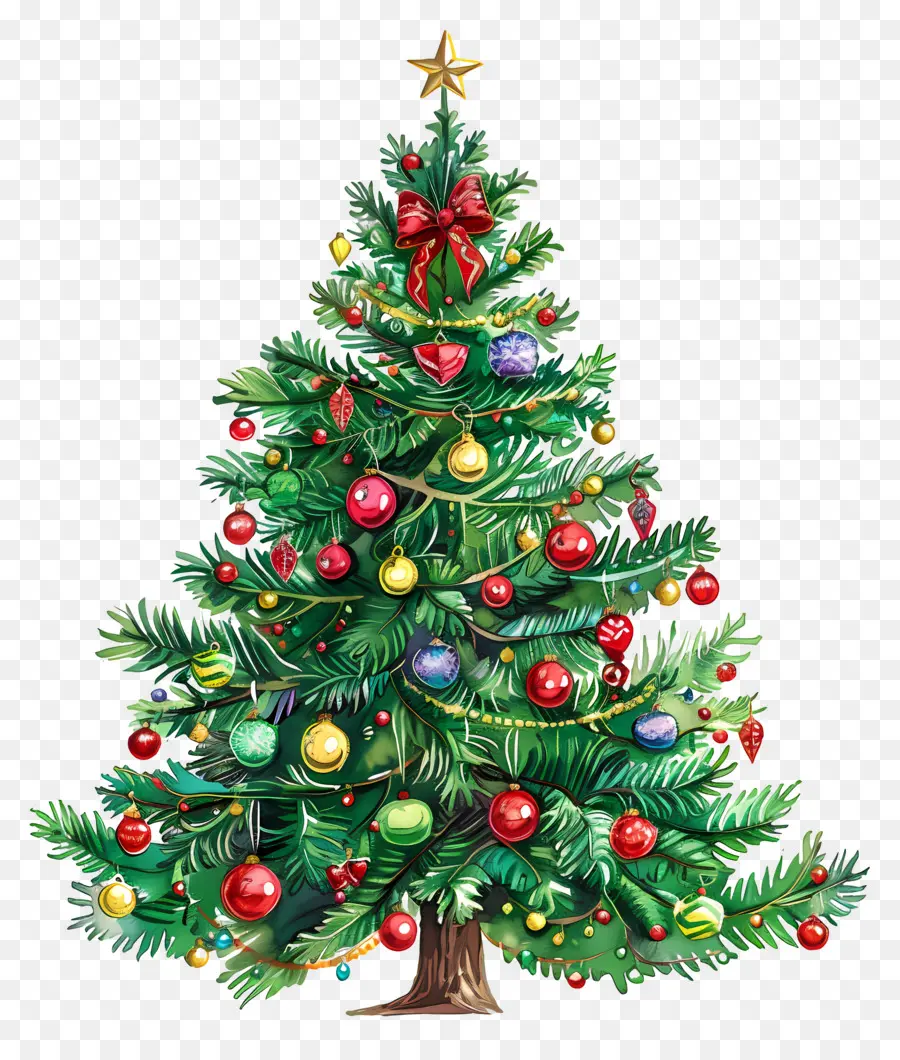 Arbre De Noël，Arbre De Noël Décoré PNG