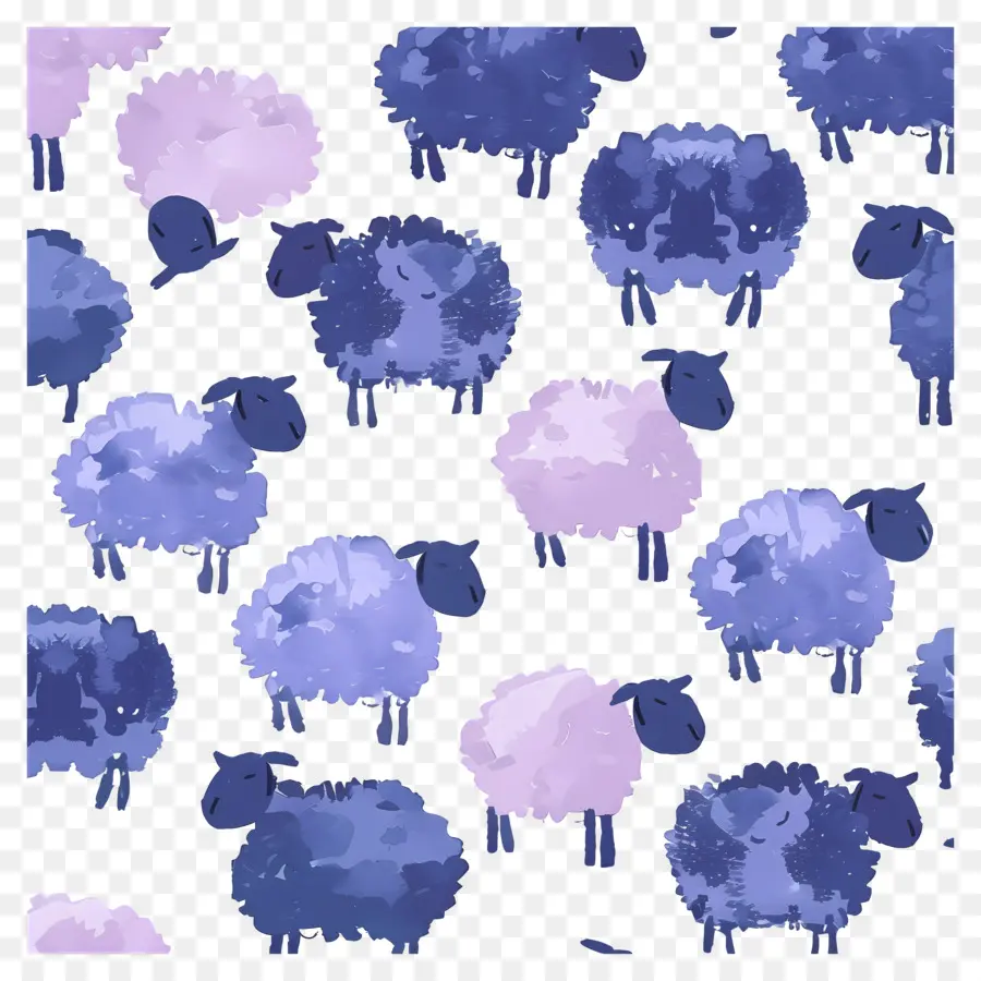 Modèle De Mouton，Mouton Violet PNG