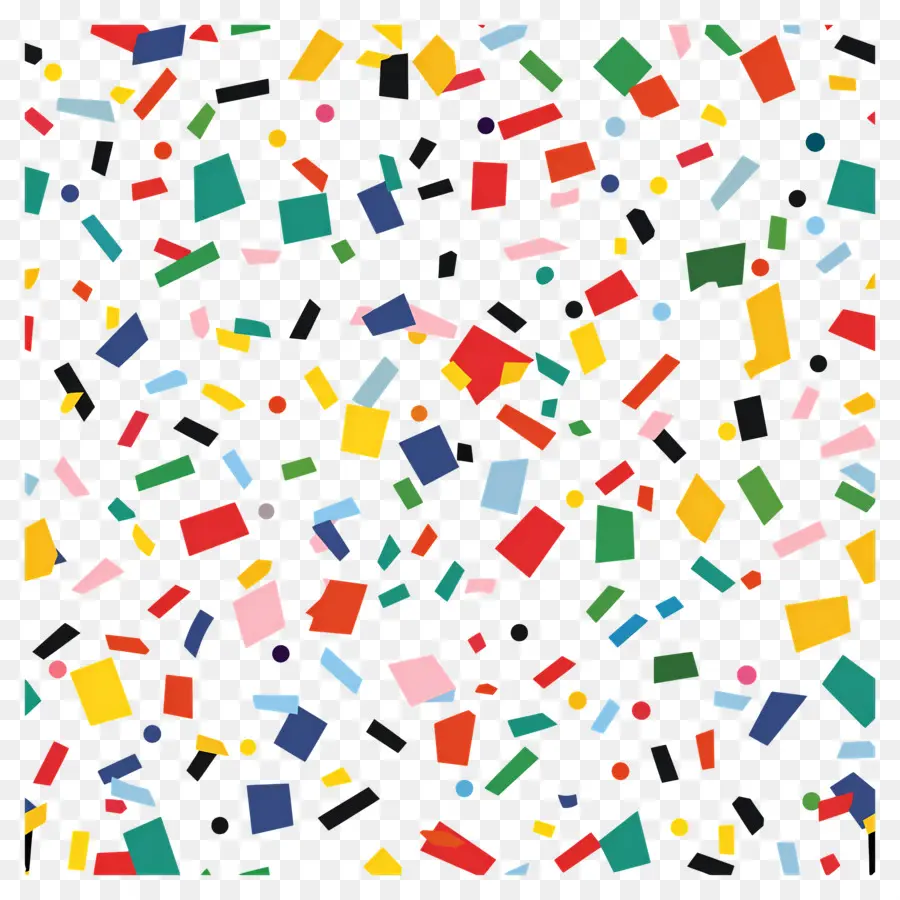 Motif De Confettis，Confettis Colorés PNG