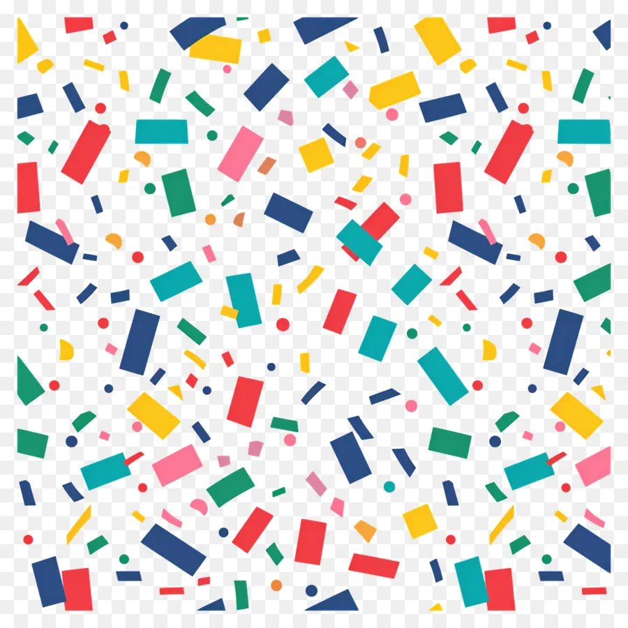 Motif De Confettis，Confettis Colorés PNG