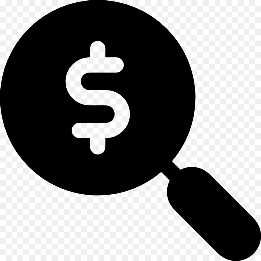 Argent Loupe，Loupe Avec Signe Dollar PNG