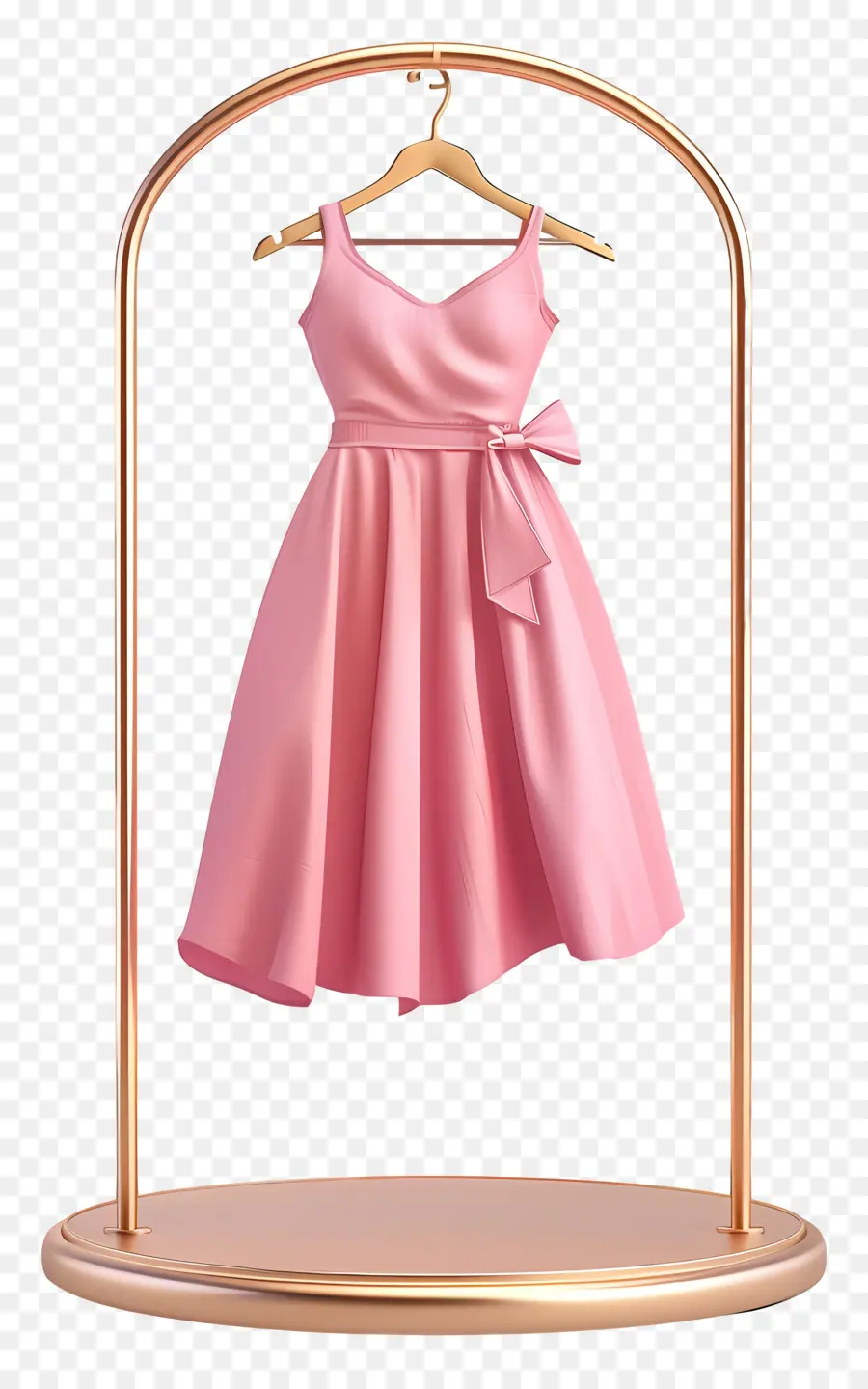 Portant à Vêtements Debout，Robe Rose PNG