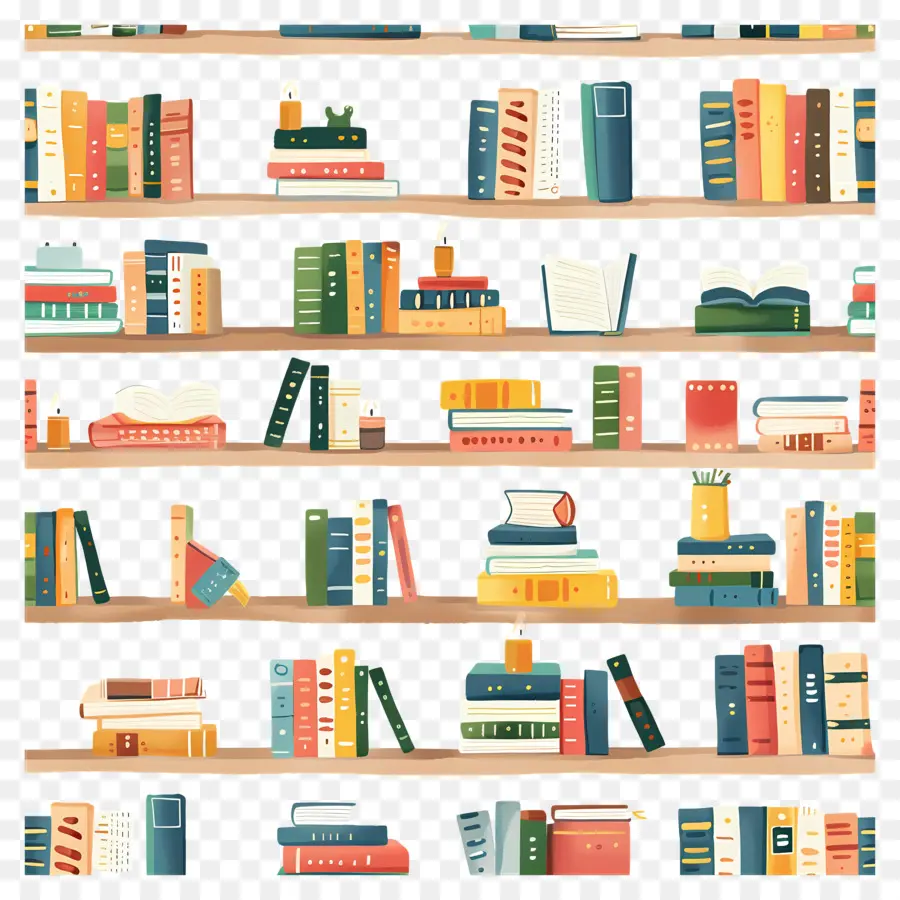 Modèle De Livres，Bibliothèques PNG