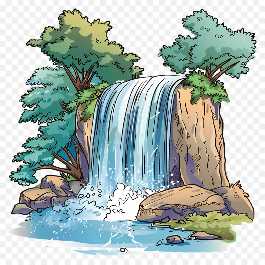 Cascade，Eau PNG