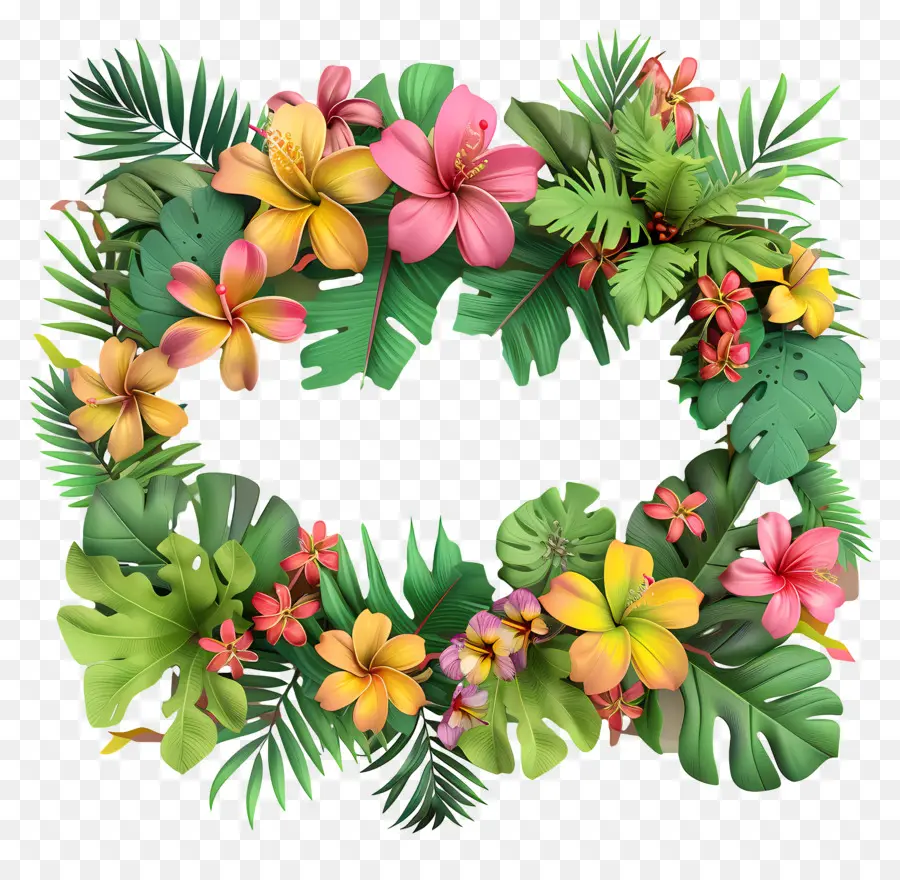 Jungle，Couronne Florale PNG