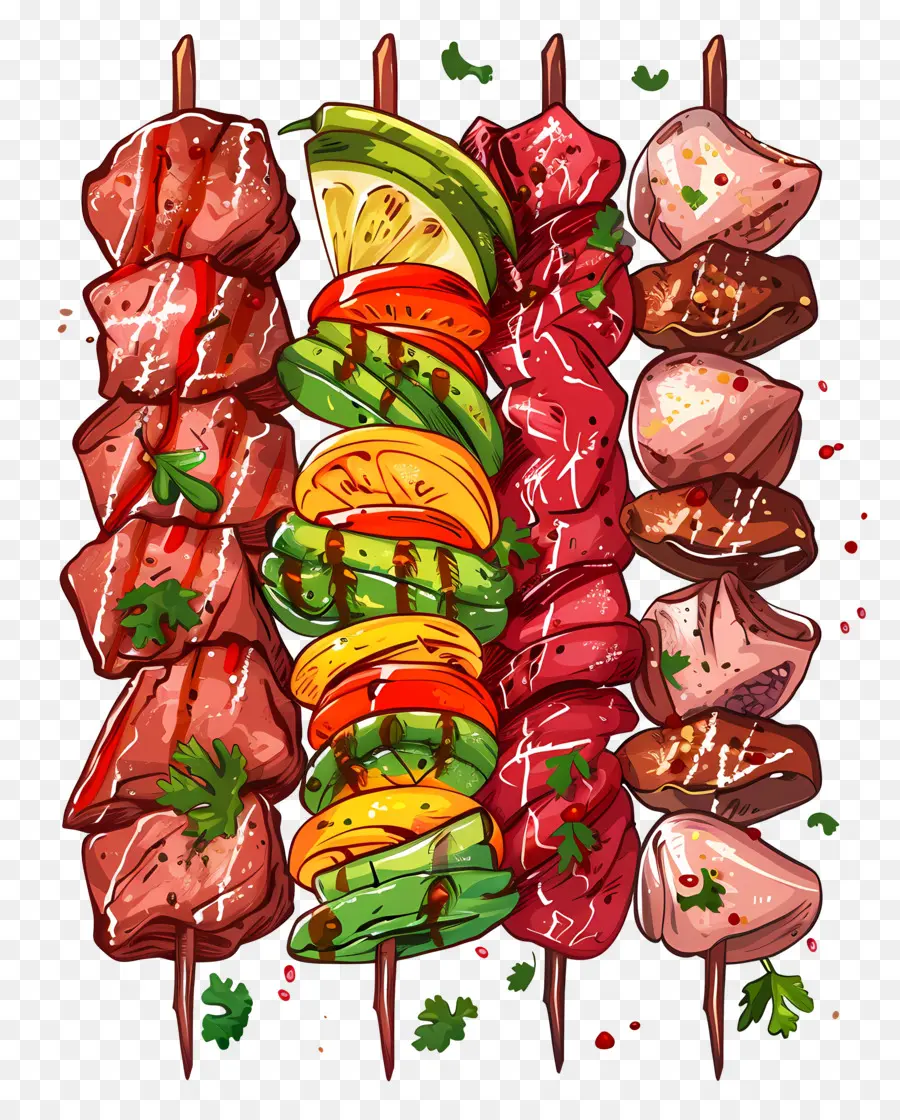 Brochettes De Viande，Brochettes PNG