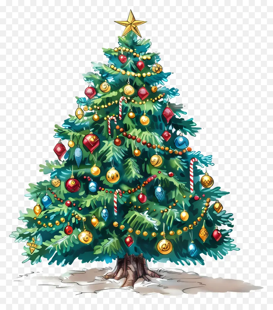 Arbre De Noël，Arbre De Noël Décoré PNG