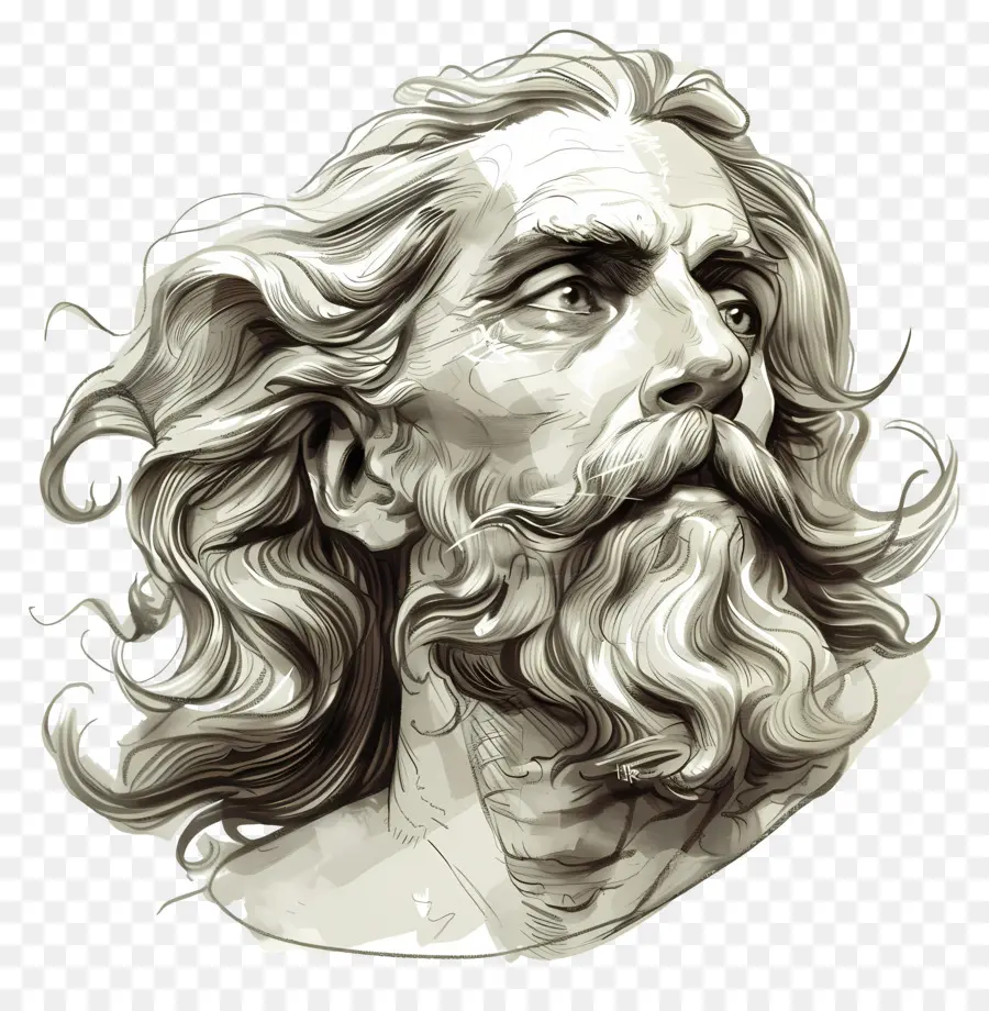 Homme Ancien，Barbu PNG