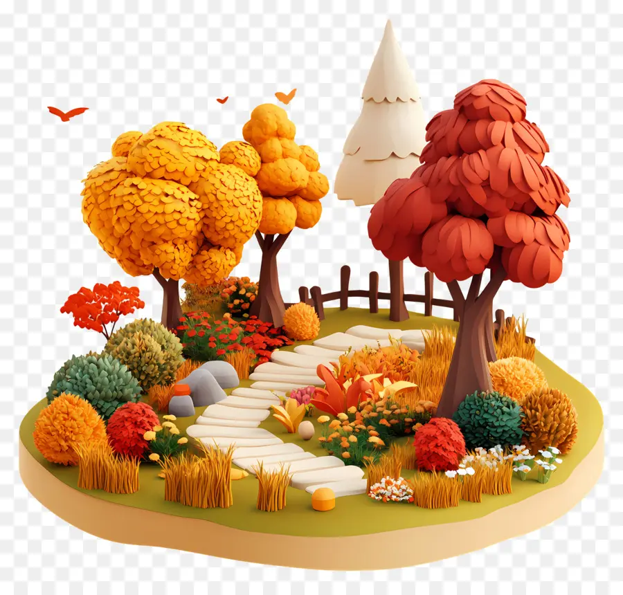 Jardin D'automne，Paysage D'automne PNG