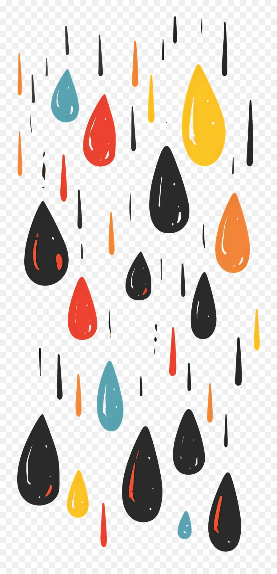 Pluie，Gouttes De Pluie Colorées PNG