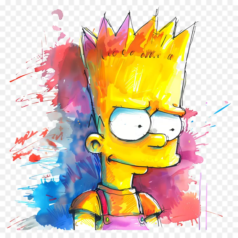 Bart Simpson，Garçon De Dessin Animé PNG