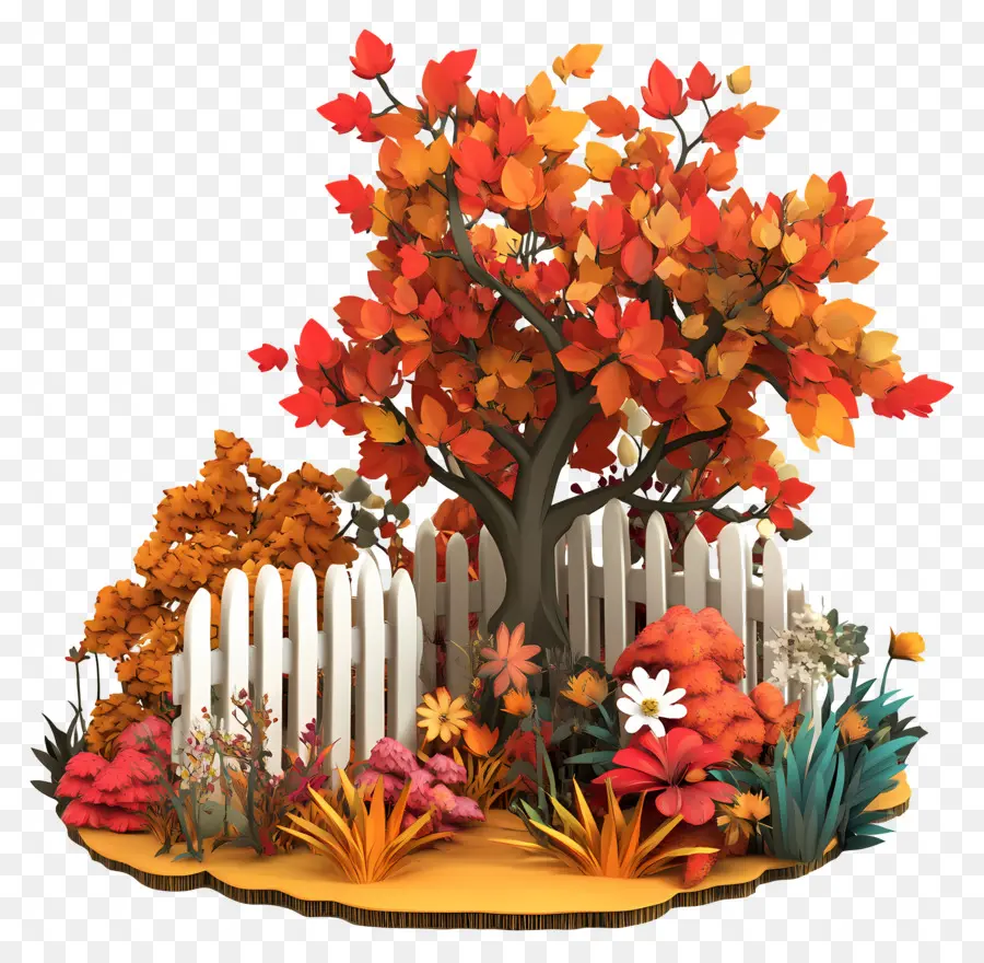 Jardin D'automne，Arbre D'automne PNG