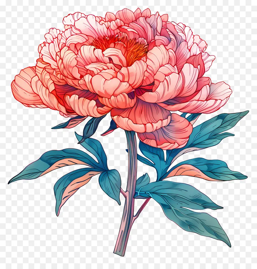 Pivoine Rose，Fleurs De Pivoine PNG