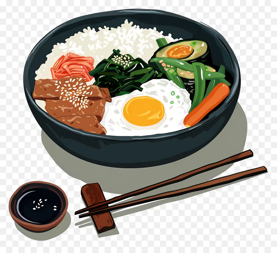 Repas Coréen，Bibimbap PNG