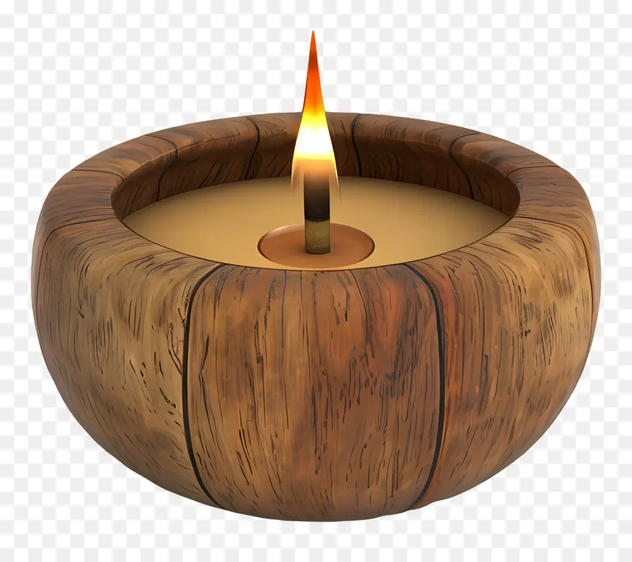 Lampe Diya，Bougie En Bois PNG