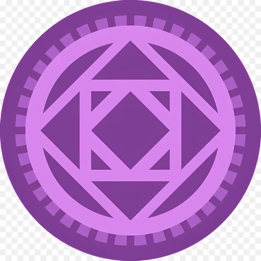 Cercle Magique，Motif Géométrique Violet PNG