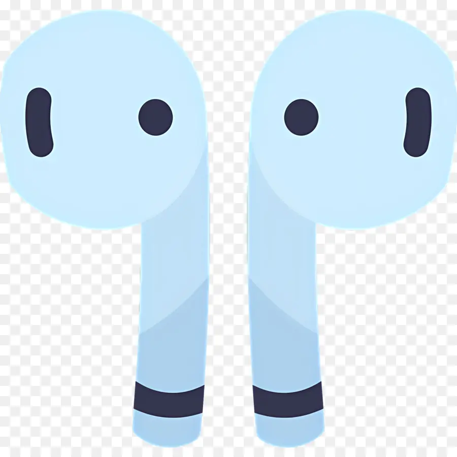 Airpods，Écouteurs Bleus PNG