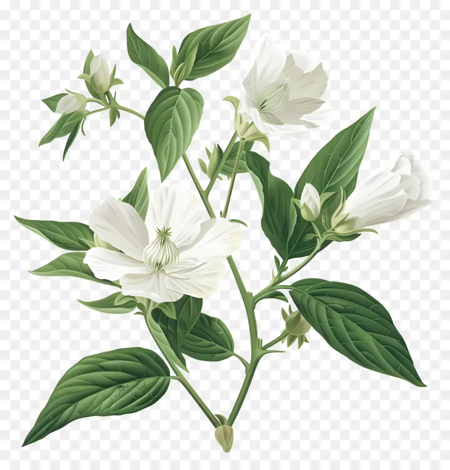 Fleurs Blanches，Usine PNG