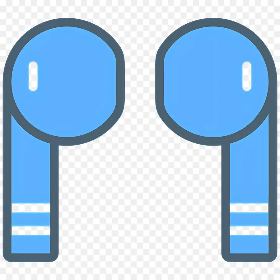 Airpods，écouteurs Bleus PNG