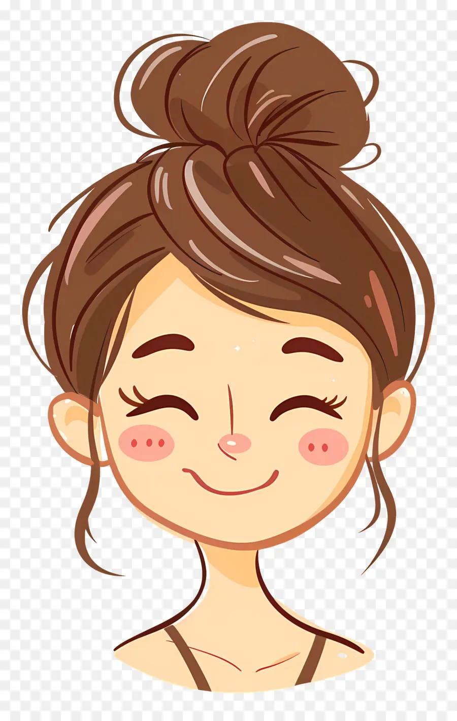 Tête De Femme Souriante，Fille Souriante PNG