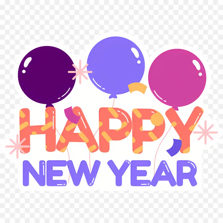 Bonne Année，Ballons PNG