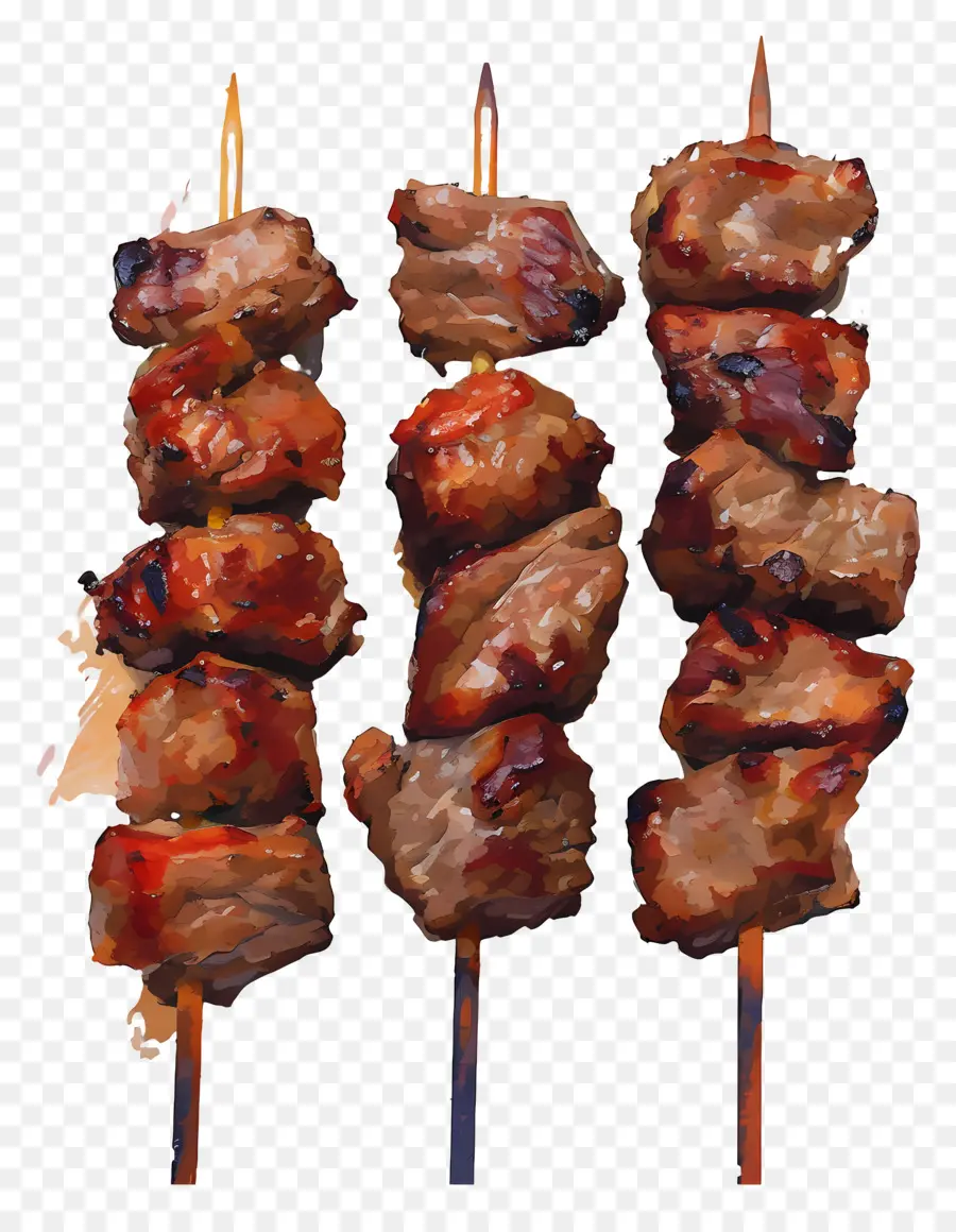 Brochettes De Viande，Viande Grillée PNG