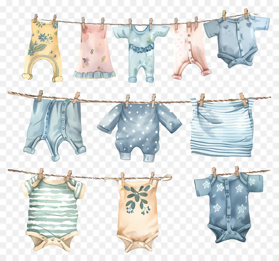 Vêtements Suspendus，Vêtements Bébé PNG