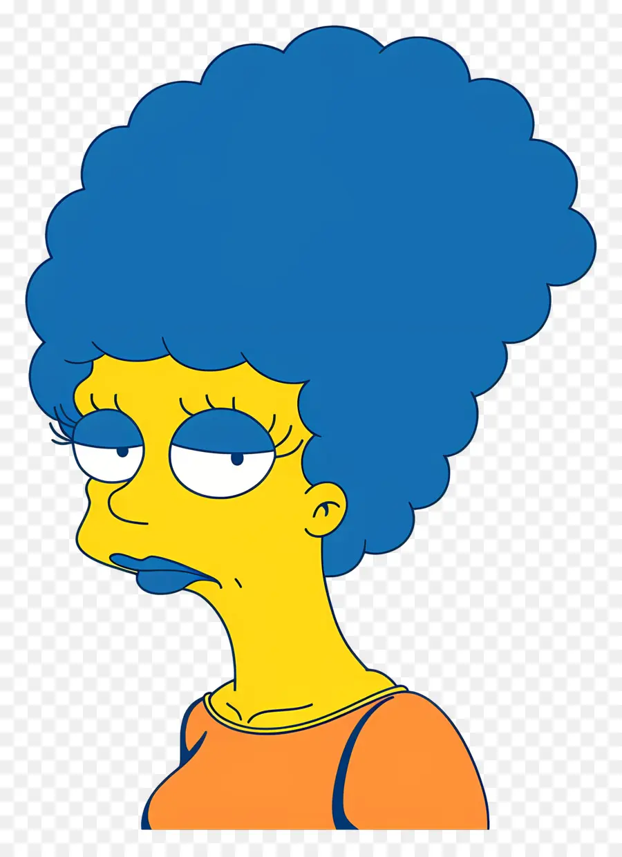 Marge Simpson，Femme Aux Cheveux Bleus PNG