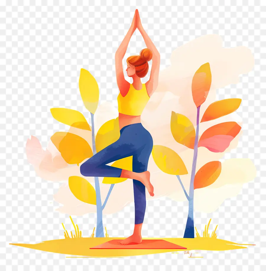 Femme Faisant Du Yoga，Pose De Yoga PNG