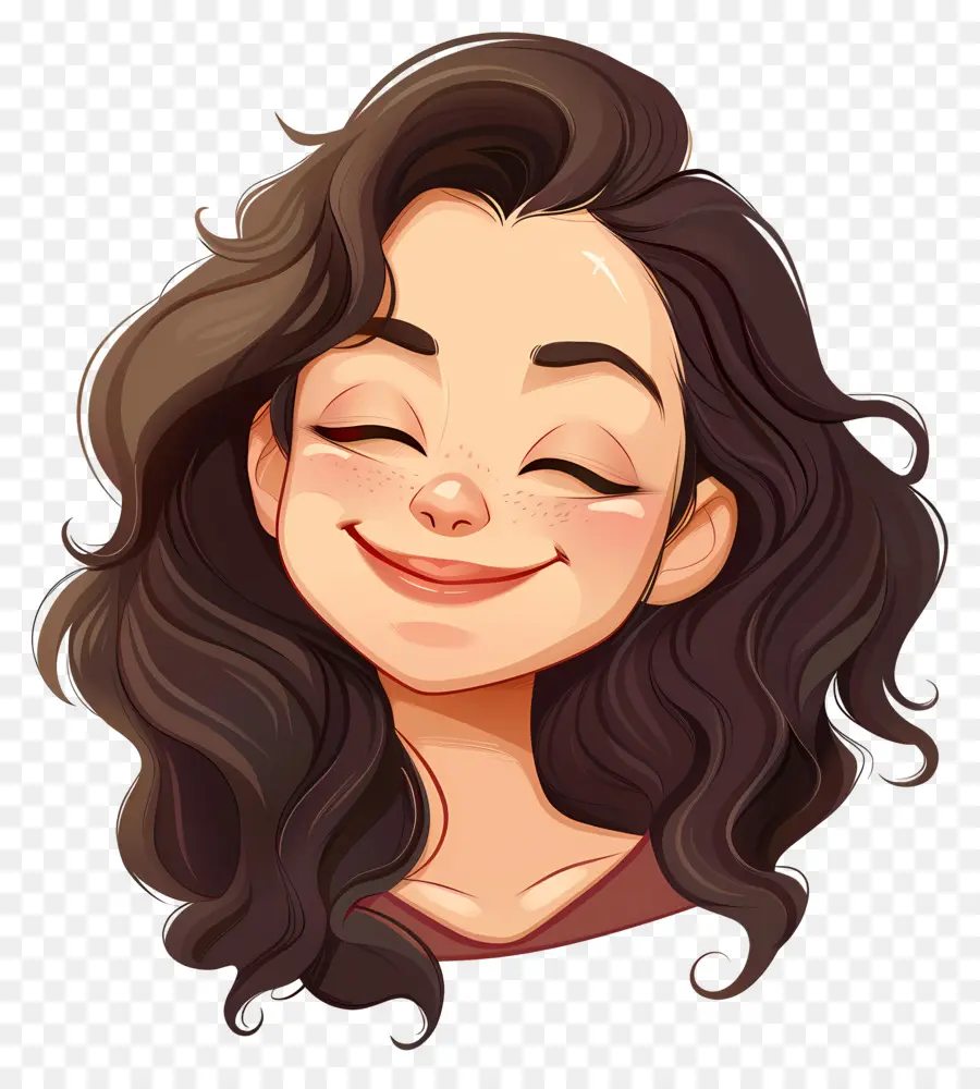 Tête De Femme Souriante，Fille Souriante PNG