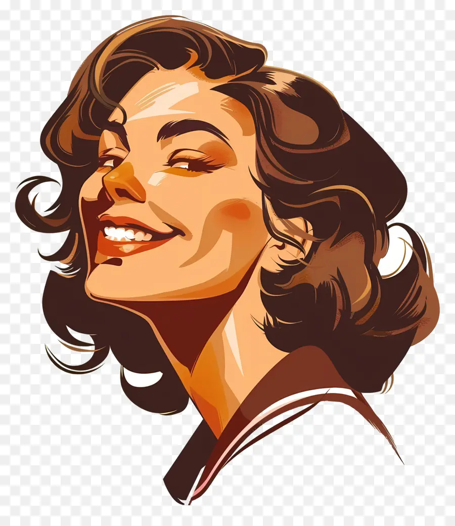 Tête De Femme Souriante，Femme Souriante PNG