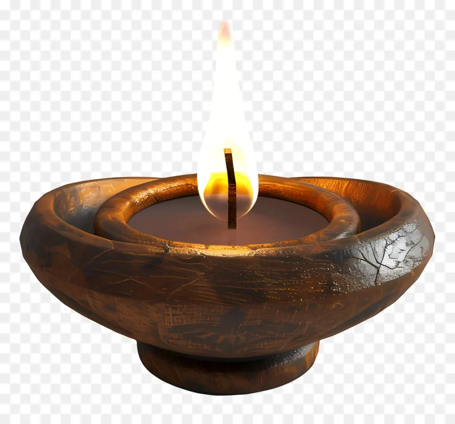 Lampe Diya，Bougie En Bois PNG